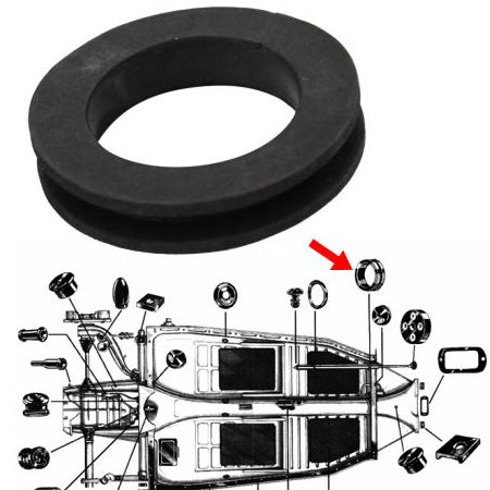 Caoutchouc tube direction Cox / Karmann Ghia -07/67