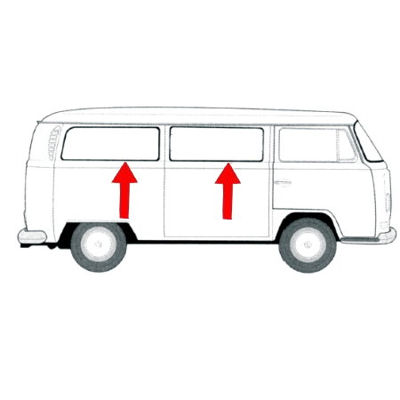 Joint de vitre latérale avec angles préformés (Qualité allemande)