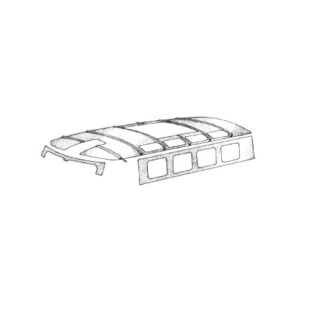 Ciel de toit T2 64-67 avec toit decouvr./blanc (5 baleines)