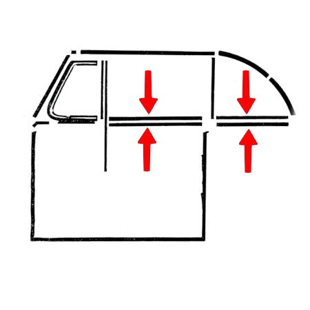 2 lèche-vitres avant/arrière intérieur/extérieur gauche/droite