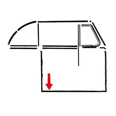 JOINT DE PORTE DROITE CABRIOLET 65-79 (QUALITE ALLEMANDE)