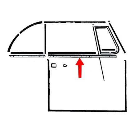 Lèche-vitre extérieur avant droit complet avec baguette chromée (Qualité alleman