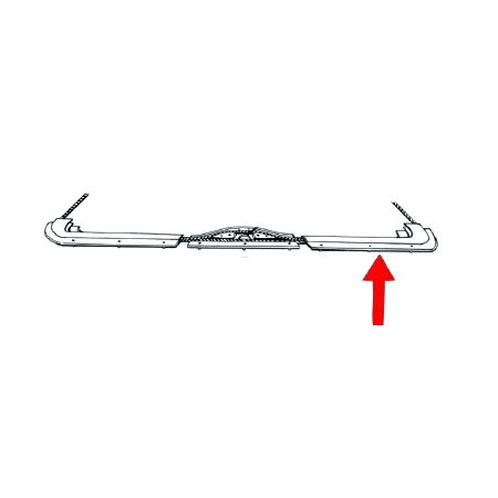 Guide câble supérieur gauche toit coulissant T1 08/’63-07/’76 (plastique)