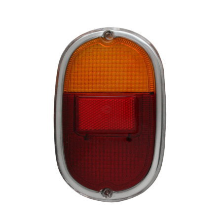 vitre de feu arriére T2 60-71 Europe rouge/orange avec bord chromé