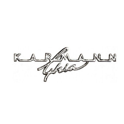 Insigne 'Karmann Ghia" sur tableau de bord 08/67-