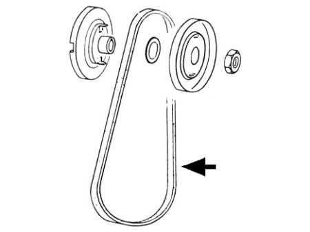 Courroie pour poulie moteur 145mm (10/850)