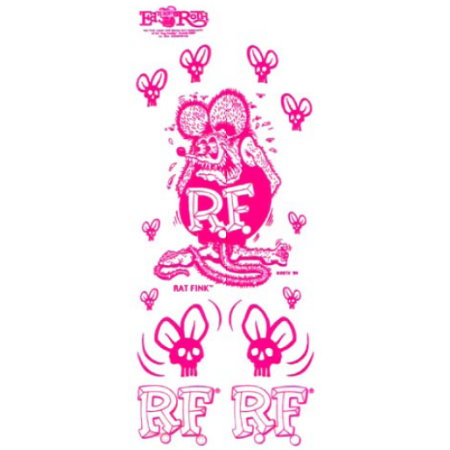set de stickers RAT FINK rose