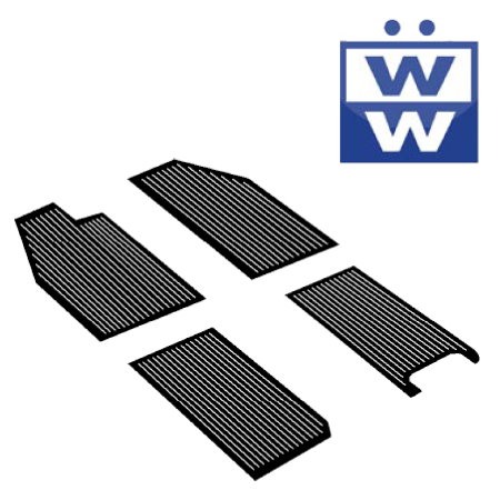 Set de 4 tapis caoutchoucs noirs -53