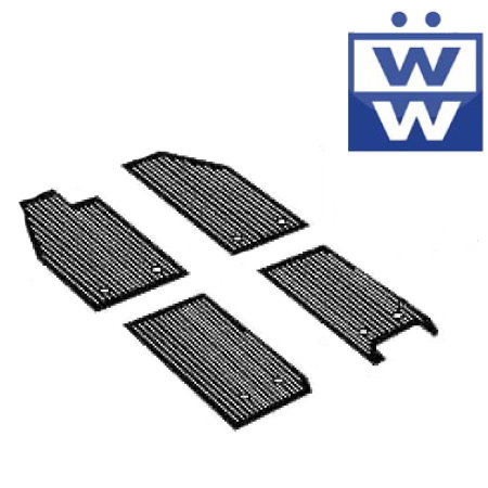 Set de 4 tapis caoutchoucs noirs 56-59