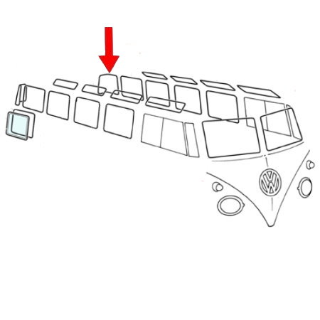 Joint de vitre d'angle de coin arrière, par pièce