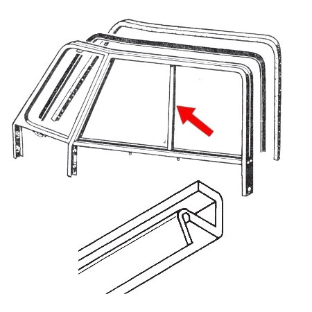 set de 2 lèches vitres verticaux de vitre coulissante de porte T2 -67