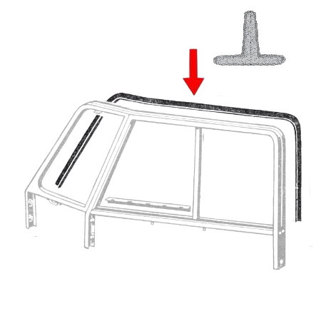 Joint en haut de la porte T2 50-67 par paire