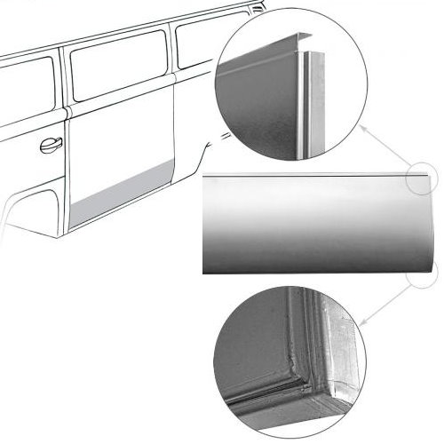 Panneau de milieu gauche 30cm haut - Bus 08/67-07/79