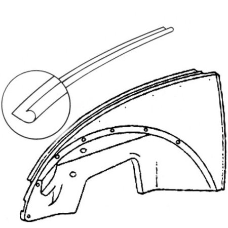 Baguette métallique pour Joint de capot avant ou arrière