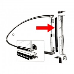 joints (2) verticaux de vitre arrière de pop out 60-71