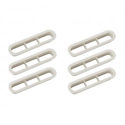 set de 6 grilles d'aération de lunette arrière blanches