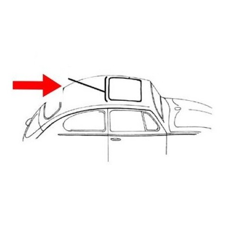 Joint arrière du toit ouvrant en caoutchouc