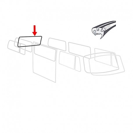 Joint de vitre arrière deluxe avec angles préformés (Qualité allemande)