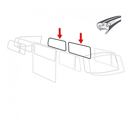 Joint de vitre latéral deluxe avec angles préformés (Qualité allemande)